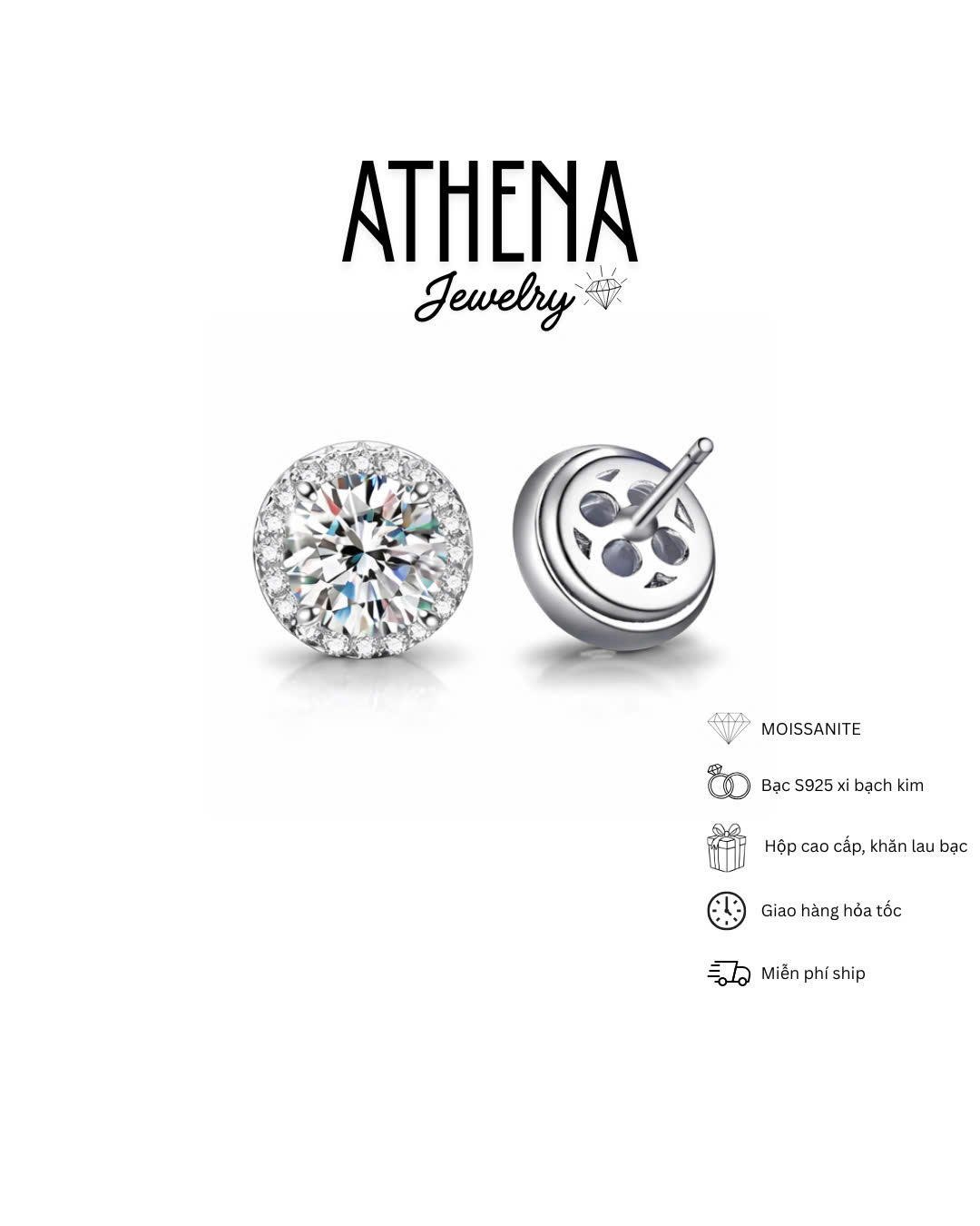 Bông nụ halo tròn chủ 6,5mm, hình 2